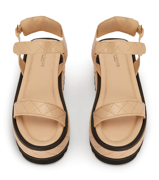 Flat Sandals Tony Bianco Zahara Beech Nappa 6cm Beige | FPEUI27096