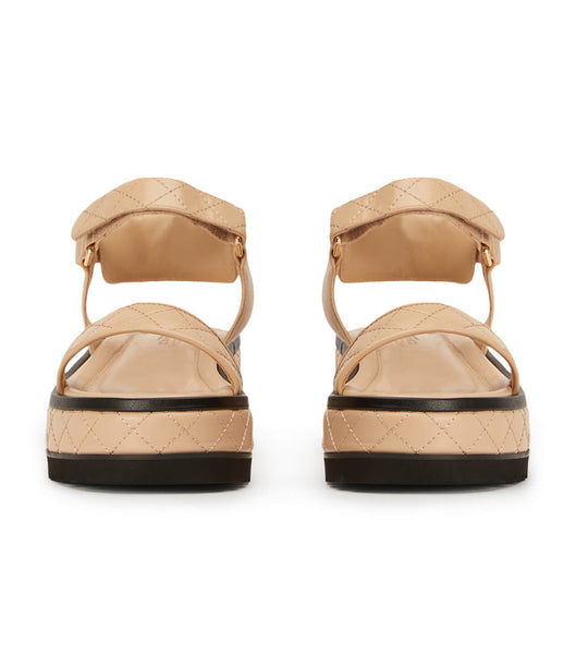 Flat Sandals Tony Bianco Zahara Beech Nappa 6cm Beige | FPEUI27096