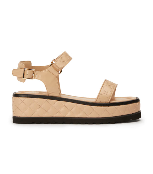 Flat Sandals Tony Bianco Zahara Beech Nappa 6cm Beige | FPEUI27096