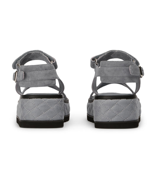 Flat Sandals Tony Bianco Zahara Steel Grey Suede 6cm Gris | PEJVR58541