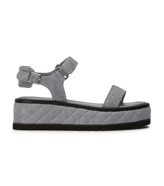 Flat Sandals Tony Bianco Zahara Steel Grey Suede 6cm Gris | PEJVR58541