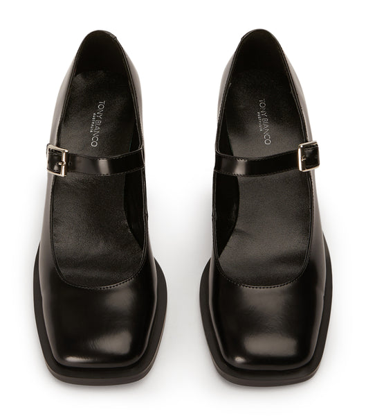 Loafers Tony Bianco Loure Black Hi Shine 6.5cm Negras | PEIIZ97046