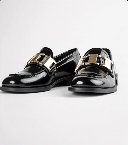 Loafers Tony Bianco Ruiz Black Hi Shine 2.5cm Negras | UPETG27893