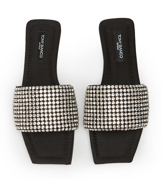 Sandalias Tony Bianco Ellery Crystal/Black 1.5cm Negras | BPESO76503