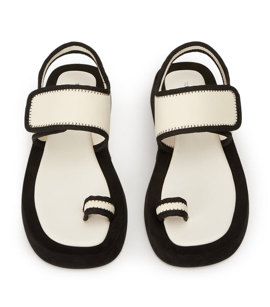 Sandalias Tony Bianco Iso White/Black Neoprene 3.5cm Blancas Negras | QPEWA91860