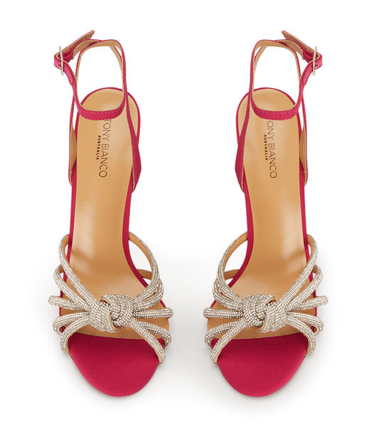 Tacones Brillantes Tony Bianco Kyla Persian Crepe 11cm Rojas | YPEVQ22156