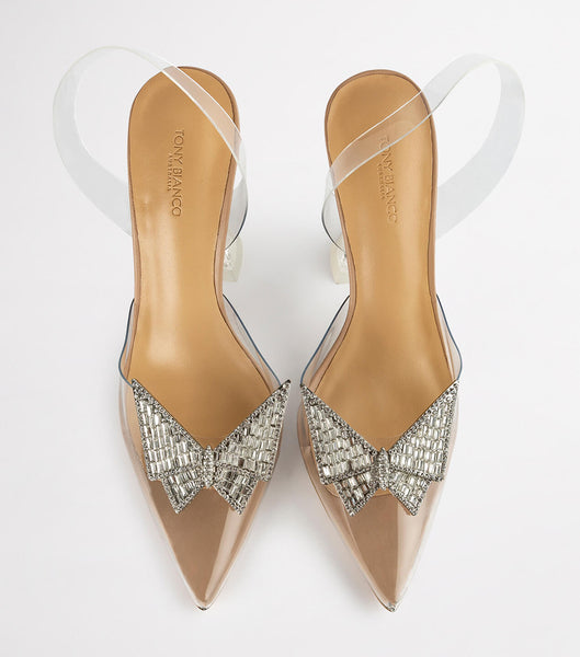 Tacones Brillantes Tony Bianco Laos Clear Vinylite 10.3cm Plateadas | DPEKV64887