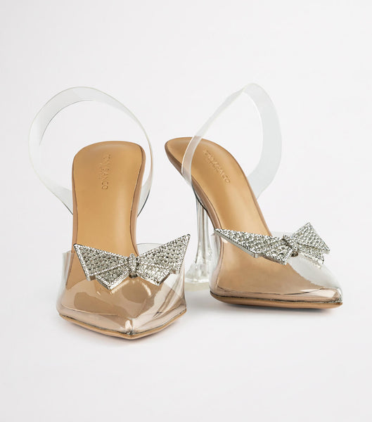 Tacones Brillantes Tony Bianco Laos Clear Vinylite 10.3cm Plateadas | DPEKV64887