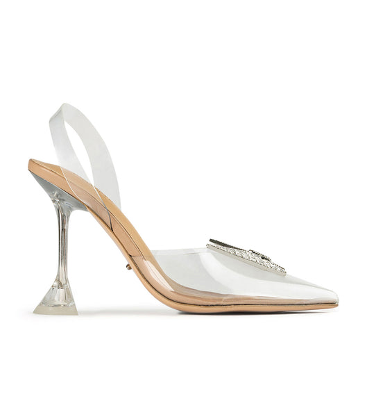 Tacones Brillantes Tony Bianco Laos Clear Vinylite 10.3cm Plateadas | DPEKV64887