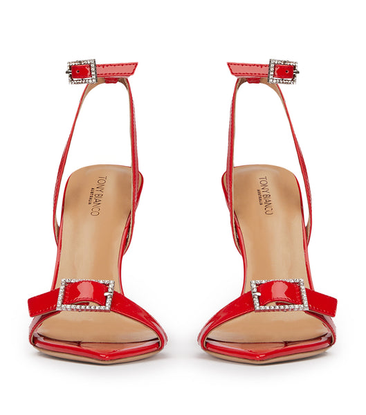 Tacones Brillantes Tony Bianco Mopsy Scarlet Patent 10.5cm Rojas Oscuro | PECVG37756