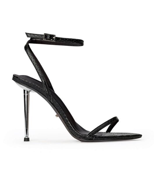 Tacones Brillantes Tony Bianco Myra Black Snake 10.5cm Negras Serpent | PEEAH62279