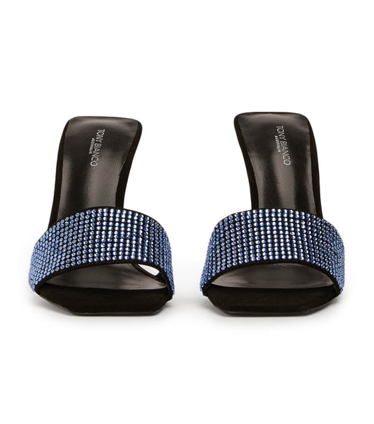 Tacones Brillantes Tony Bianco Naomi Blue Crystal/Black Suede 10.5cm Azules Negras | PEQAV38073