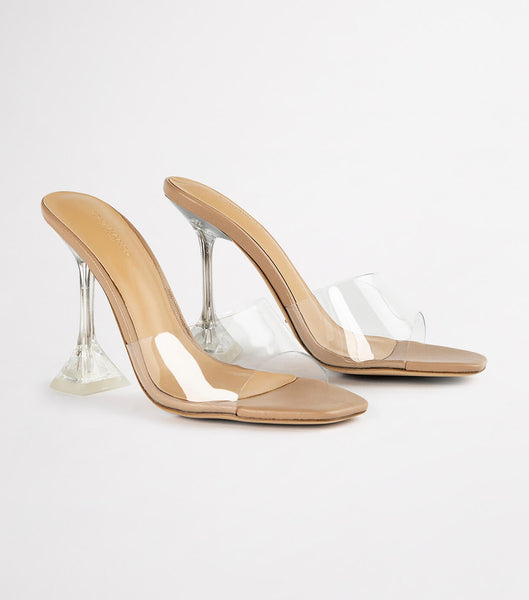 Tacones Brillantes Tony Bianco Serri Clear Vinylite/Skin Nappa 10.5cm Arena | PENZX76054