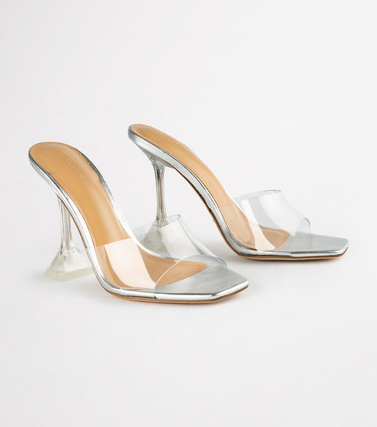 Tacones Brillantes Tony Bianco Serri Clear Vinylite/Silver 10.5cm Plateadas | PPEER84567