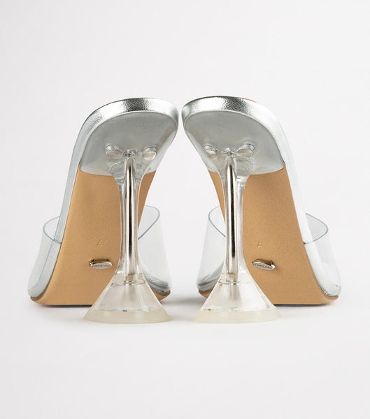 Tacones Brillantes Tony Bianco Serri Clear Vinylite/Silver 10.5cm Plateadas | PPEER84567