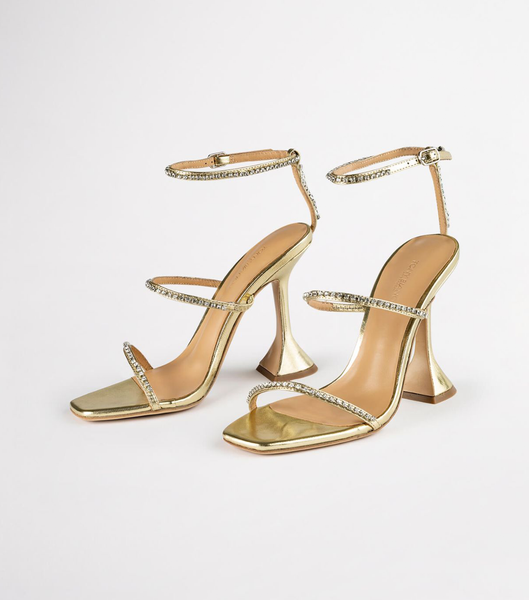 Tacones Brillantes Tony Bianco Skye Gold Nappa Metallic 10.5cm Doradas Metal | SPEVO52955