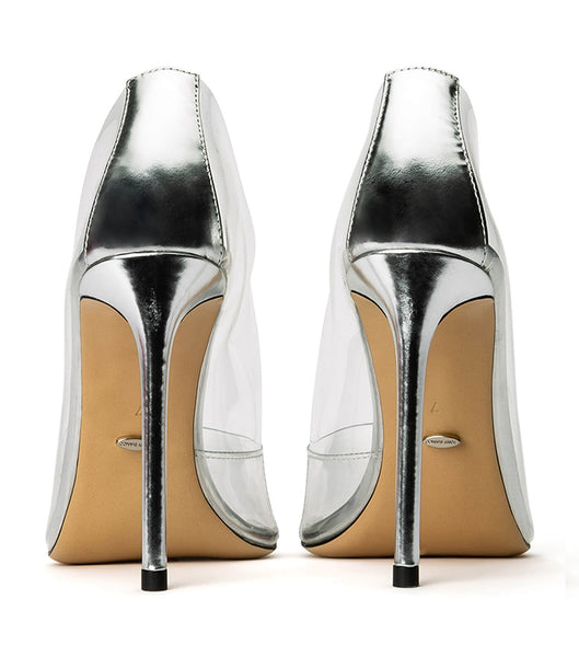 Tacones De Novia Tony Bianco Alijah Clear Vinylite/Silver 10.5cm Plateadas | PENEJ47796