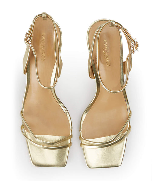 Tacones De Novia Tony Bianco Camelia Gold Nappa Metallic 8.5cm Doradas Metal | EPEVG64440