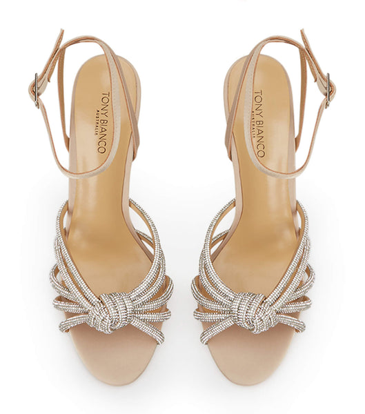 Tacones De Novia Tony Bianco Kyla Nude Satin 11cm Beige | LPETR74546