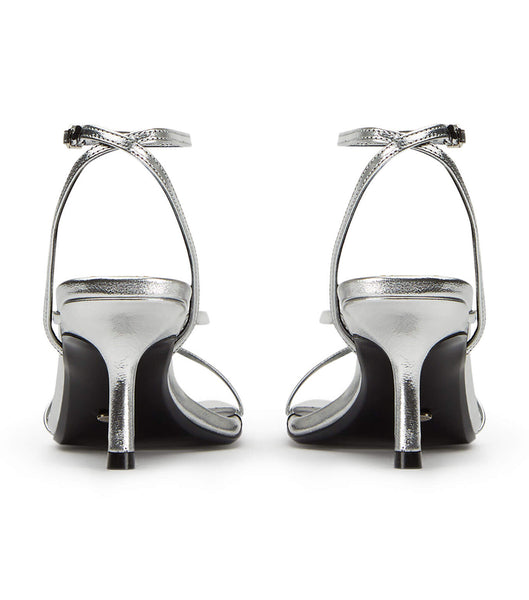 Tacones bajos Tony Bianco Avi Silver Foil 6.5cm Plateadas | PEXMI67784