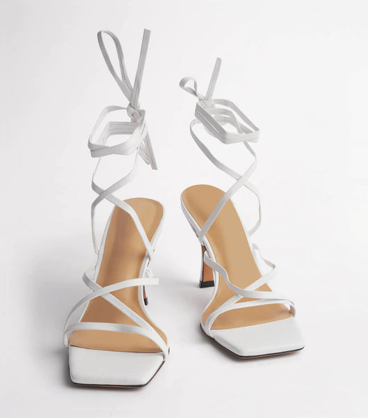 Tacones bajos Tony Bianco Caden White Sheep Nappa 8.5cm Blancas | PEJZR30020