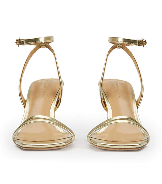 Tacones bajos Tony Bianco Camelia Gold Nappa Metallic 8.5cm Doradas Metal | PPEER42972