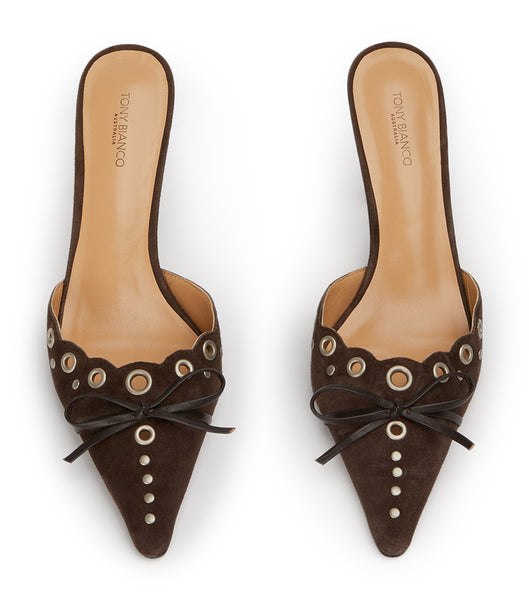 Tacones bajos Tony Bianco Shae Espresso Suede 8cm Chocolate | FPEHY25012