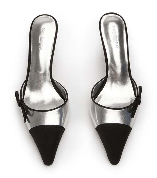 Tacones bajos Tony Bianco Shirley Silver/Black 8cm Plateadas Negras | TPEPQ68263