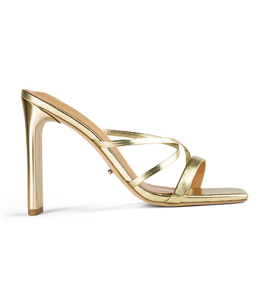 Tacones con tiras Tony Bianco Fior Gold Nappa Metallic 11cm Doradas Metal | SPEVO59109