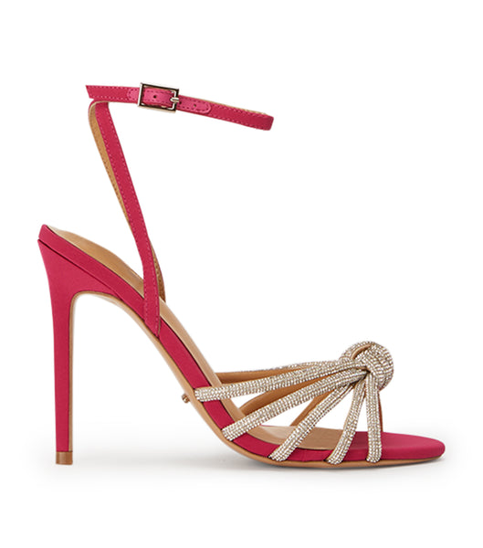 Tacones con tiras Tony Bianco Kyla Persian Crepe 11cm Rojas | SPEVO44980