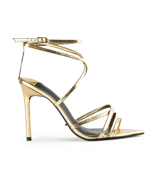 Tacones con tiras Tony Bianco Marcy Gold Foil 10.5cm Doradas | EPEHC79329