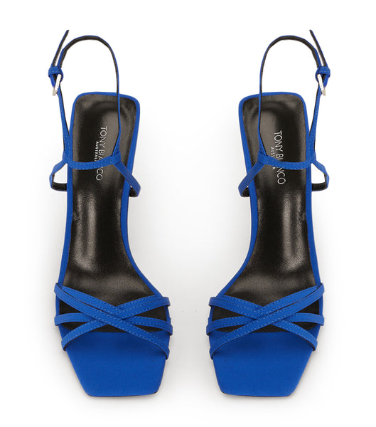 Tacones con tiras Tony Bianco Nomad Azure Crepe 10.5cm Azur | MPEHR28549