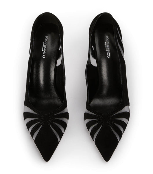 Tacones de aguja Tony Bianco Arrow Black Suede 10.5cm Negras | QPEWA39288