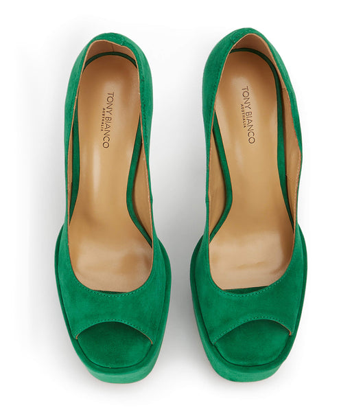 Tacones de aguja Tony Bianco Jolee Jade Suede 15cm Verde | YPEGT77567