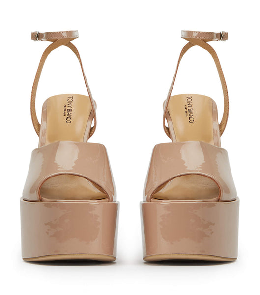 Tacones de aguja Tony Bianco Journey Coco Patent 15cm Beige | YPEGT55613