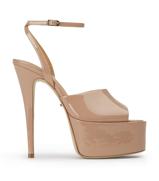 Tacones de aguja Tony Bianco Journey Coco Patent 15cm Beige | YPEGT55613