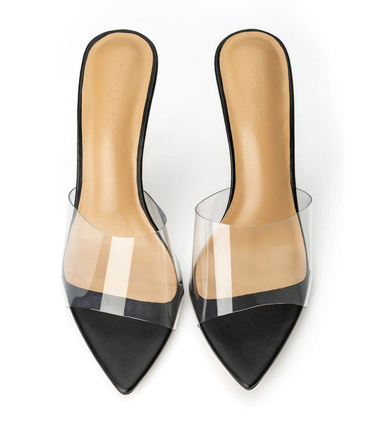 Tacones de aguja Tony Bianco Mylo Clear Vinylite/Black 10.5cm Negras | SPEVO58371