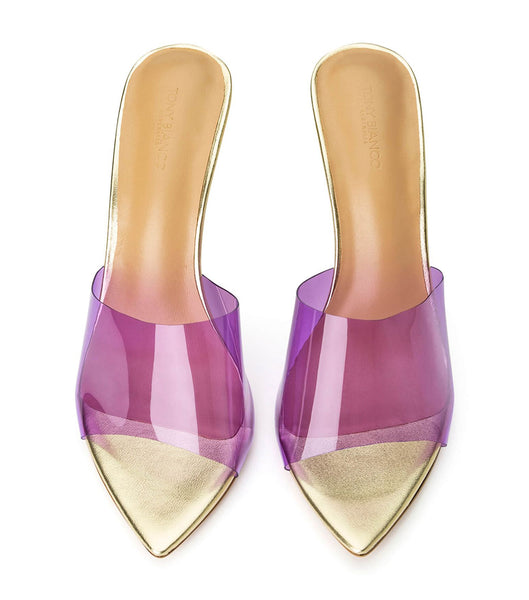 Tacones de aguja Tony Bianco Mylo Purple Vinylite/Gold 10.5cm Moradas Doradas | GPEUC27748