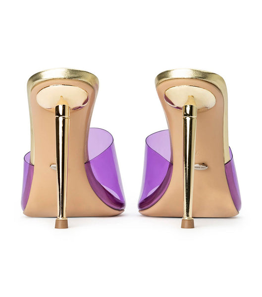 Tacones de aguja Tony Bianco Mylo Purple Vinylite/Gold 10.5cm Moradas Doradas | GPEUC27748