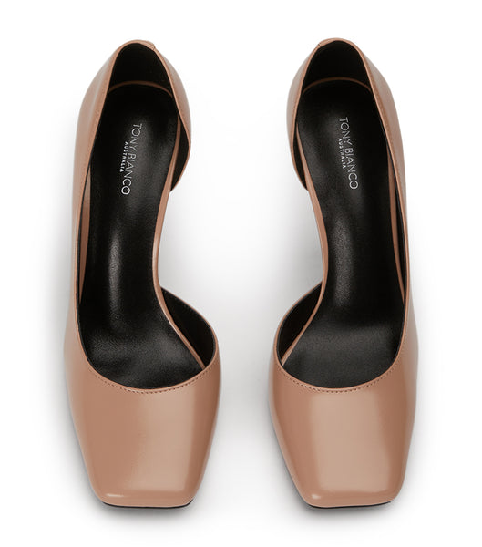 Tacones de aguja Tony Bianco Ramon Latte Hi Shine 10.5cm Beige | FPEUI82369