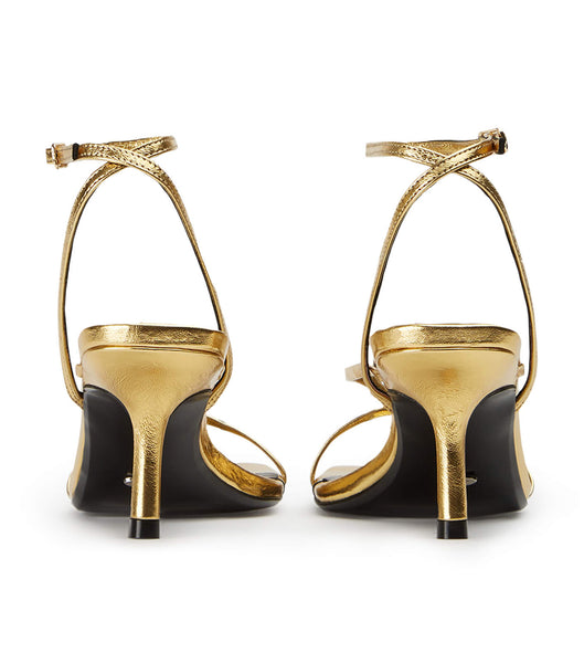 Tacones de evento Tony Bianco Avi Gold Foil 6.5cm Doradas | LPESX69753