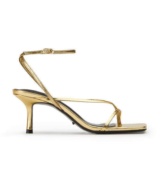 Tacones de evento Tony Bianco Avi Gold Foil 6.5cm Doradas | LPESX69753