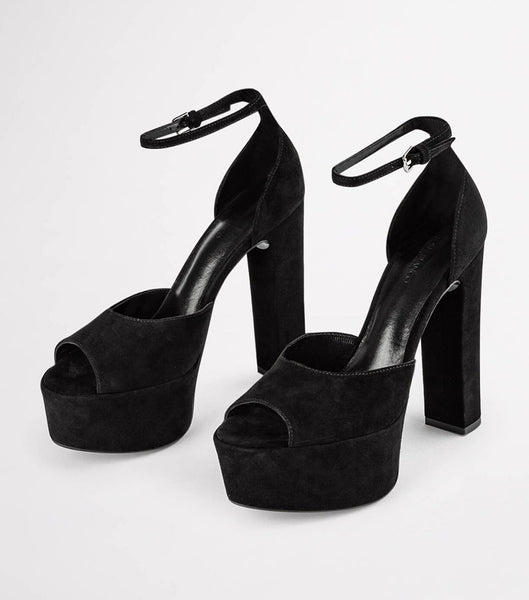 Tacones de evento Tony Bianco Jayze Black Suede 14cm Negras | PECIF88658