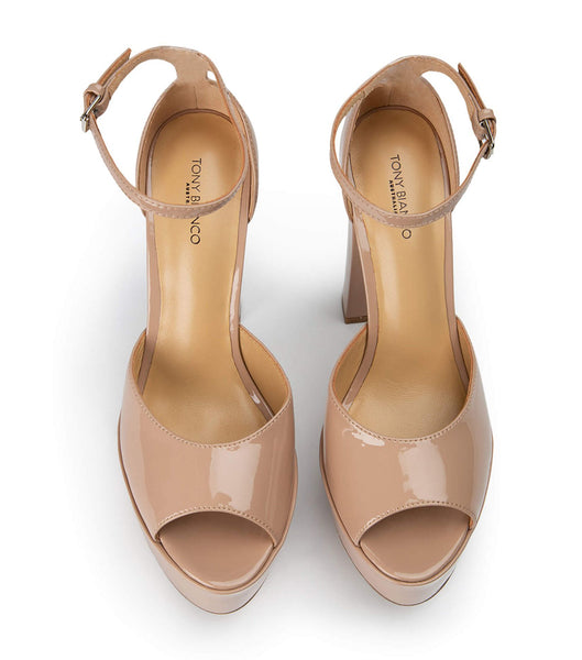 Tacones de evento Tony Bianco Jayze Coco Patent 14cm Beige | LPESX73142