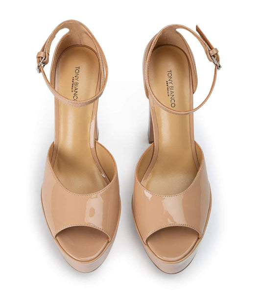 Tacones de evento Tony Bianco Jayze Nude Patent 14cm Beige | FPEUI33554