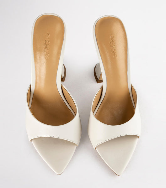 Tacones de evento Tony Bianco Marcel Dove Nappa 10.5cm Blancas | PEJKU48861