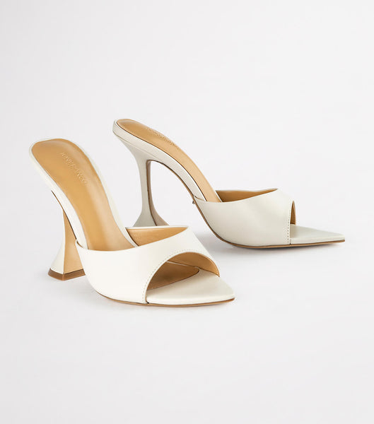 Tacones de evento Tony Bianco Marcel Dove Nappa 10.5cm Blancas | PEJKU48861