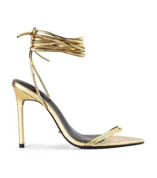 Tacones de evento Tony Bianco Millie Gold Foil 10.5cm Doradas | UPETG60343