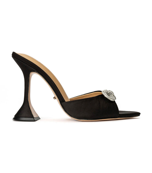 Tacones de evento Tony Bianco Montana Black Satin 10.5cm Negras | SPEVO87052