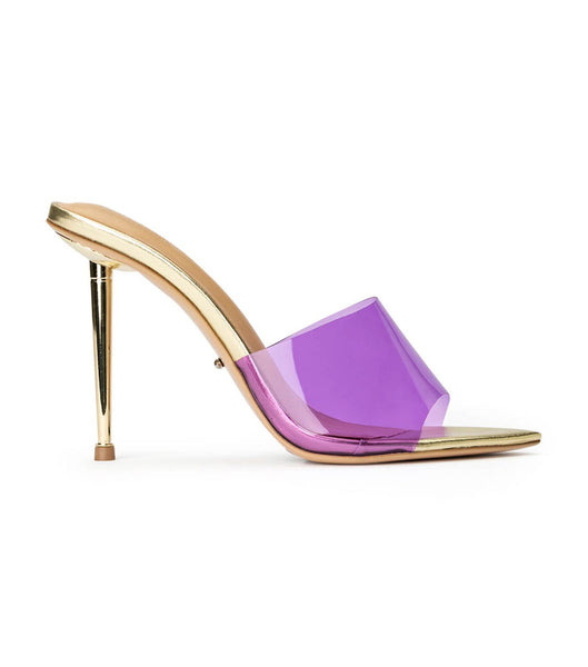 Tacones de evento Tony Bianco Mylo Purple Vinylite/Gold 10.5cm Moradas Doradas | EPEHC50036